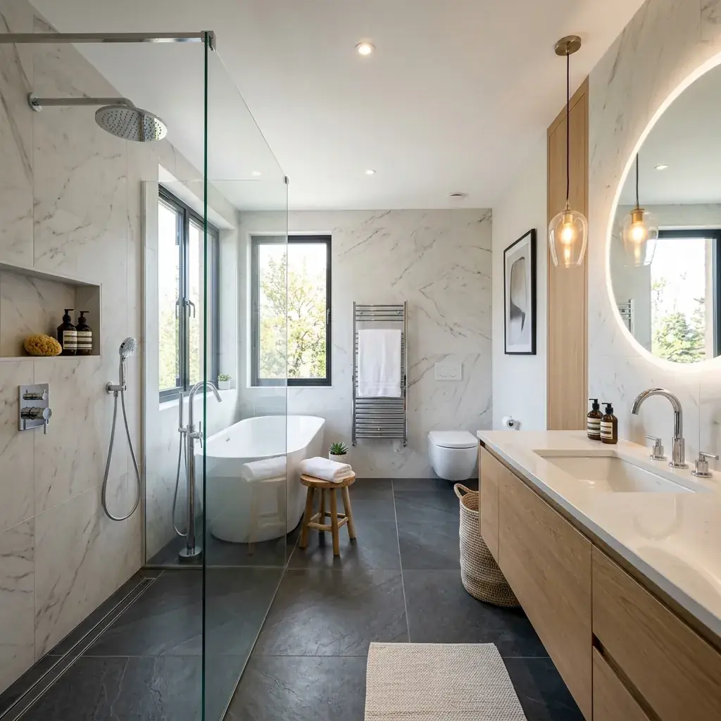 Reforma integral de baño con materiales de calidad en Huelva